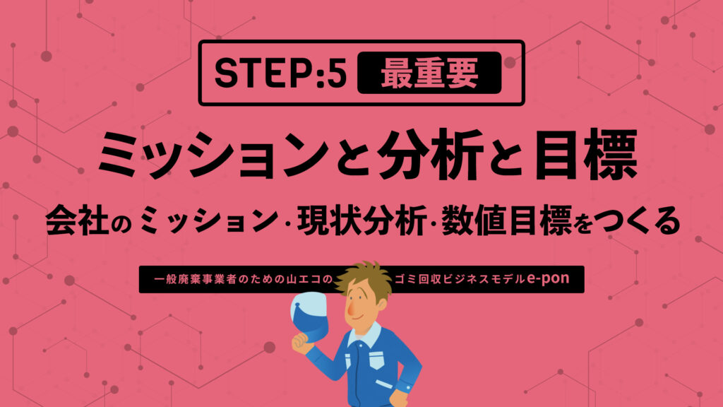 ステップ5:会社のミッション・現状分析・数値目標をつくる